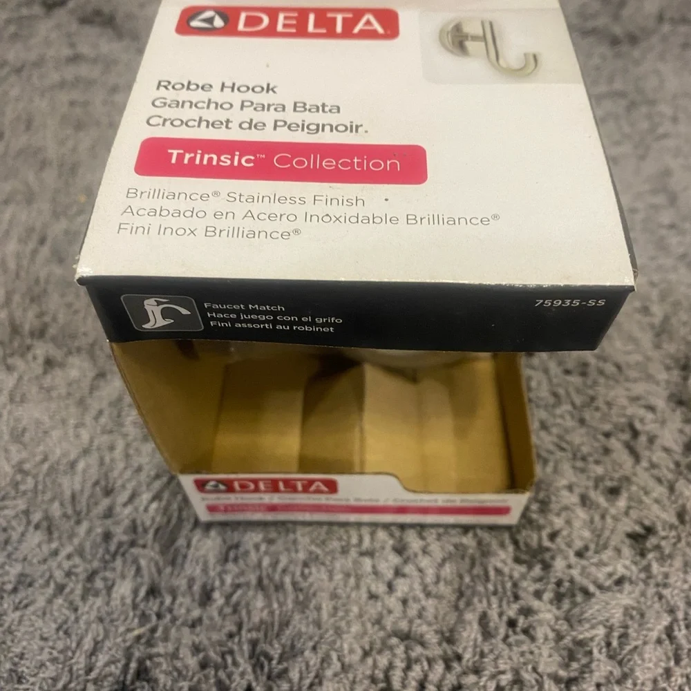 Delta Trinsic Collection Brilliance Stainless Robe Hook - Silver